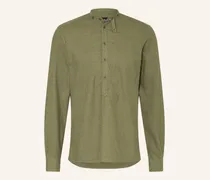 Trachtenhemd Slim Fit Mit Stehkragen gruen