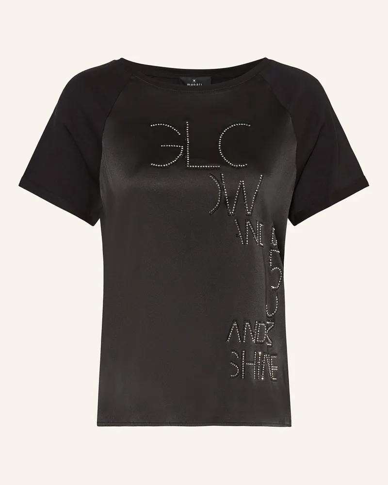 monari T-Shirt mit Schmucksteinen Schwarz