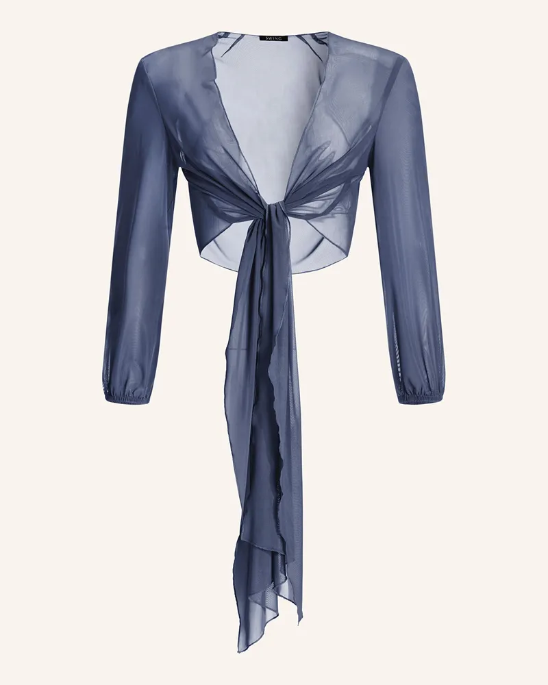 Swing Bolero aus Mesh Dunkelblau