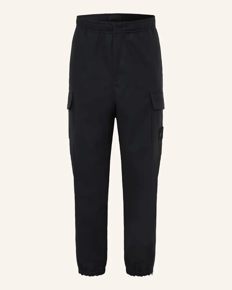 Stone Island Cargohose GHOST aus Flanell Dunkelblau