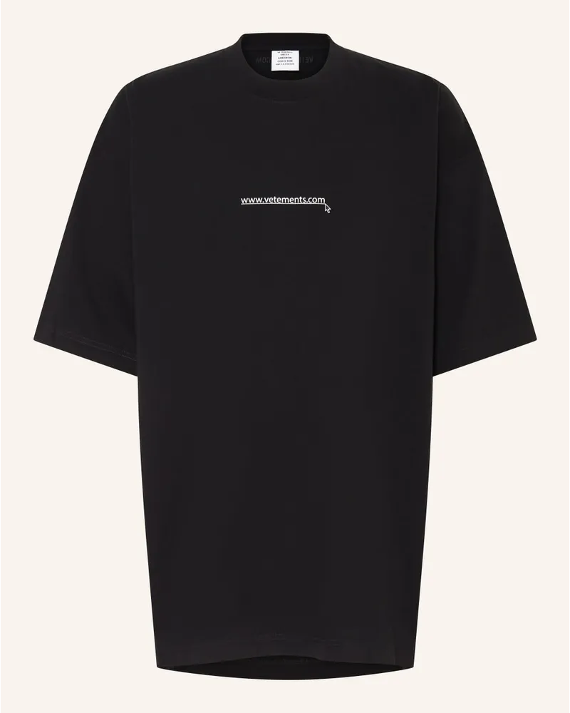 VETEMENTS Oversized-Shirt Schwarz