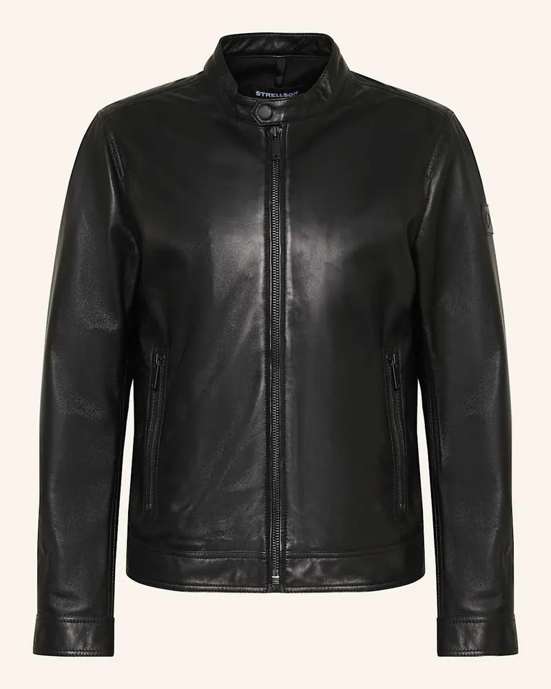 Strellson Lederjacke Schwarz