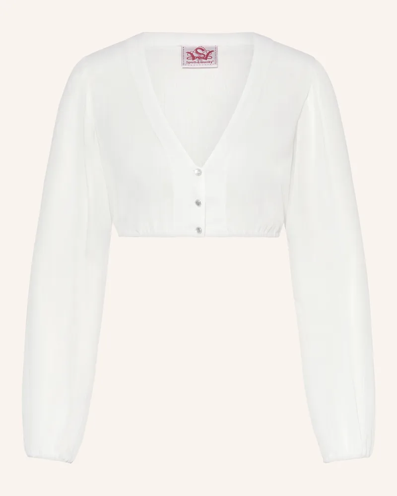 Spieth & Wensky Dirndlbluse Efeu weiss Weiss