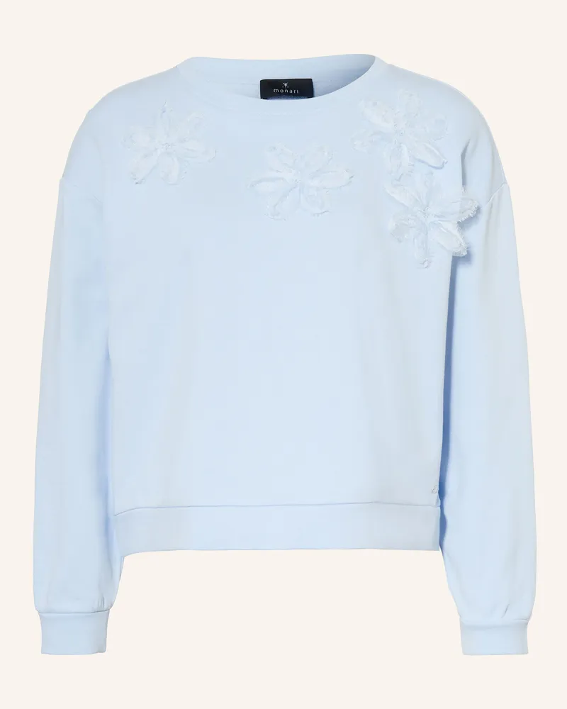 monari Sweatshirt Mit Pailletten blau Hellblau