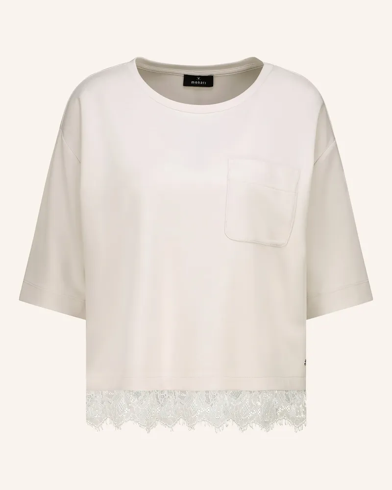 monari T-Shirt Mit Spitze weiss Creme