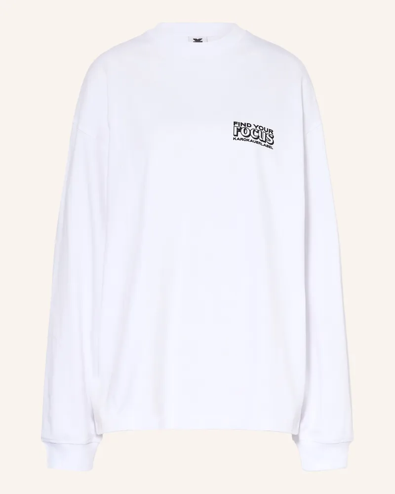 Karo Kauer Oversized-Longsleeve weiss Weiss
