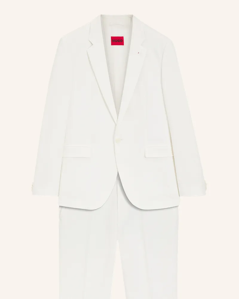 HUGO BOSS Business Anzug ARTI/HESTEN242V1X Extra-Slim Fit Weiss