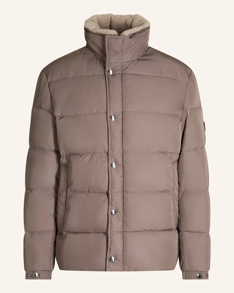 JOOP! Steppjacke NEWTON mit abnehmbarem Kunstfell Taupe