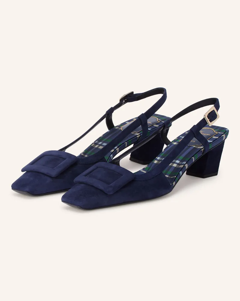 Roger Vivier Slingpumps Belle Vivier blau Dunkelblau