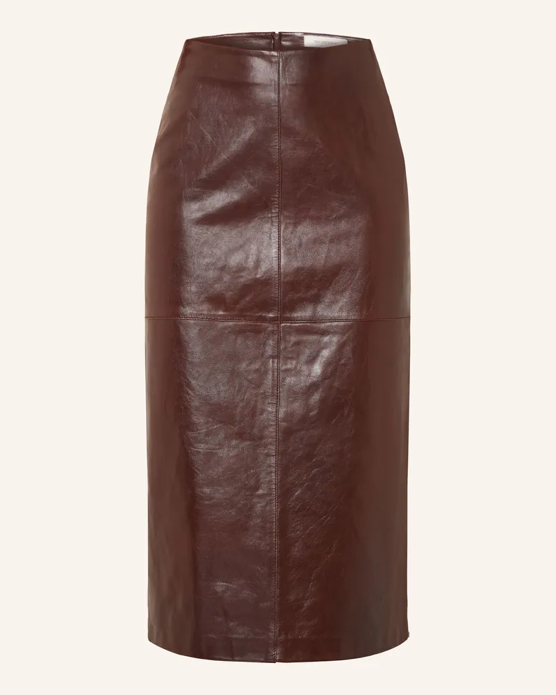 SPORTMAX Lederrock Lappole rot Dunkelrot