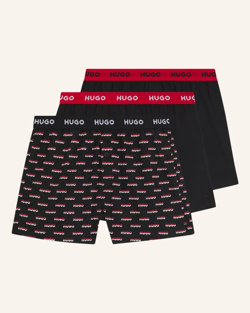 HUGO BOSS Boxershort WOVEN BOXER TRIPLET Schwarz