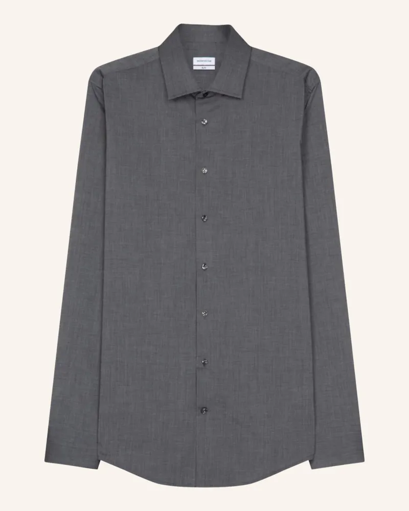 Seidensticker Business Hemd Slim Fit schwarz Grau