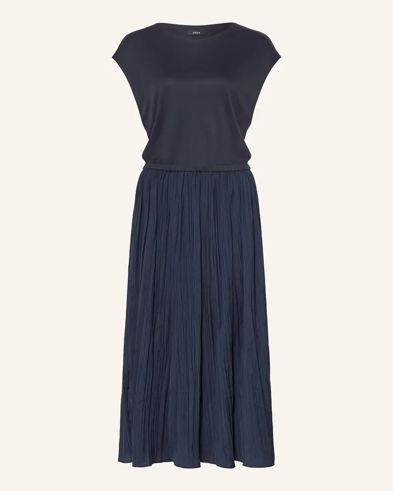 OPUS Kleid Wabella Im Materialmix blau Dunkelblau