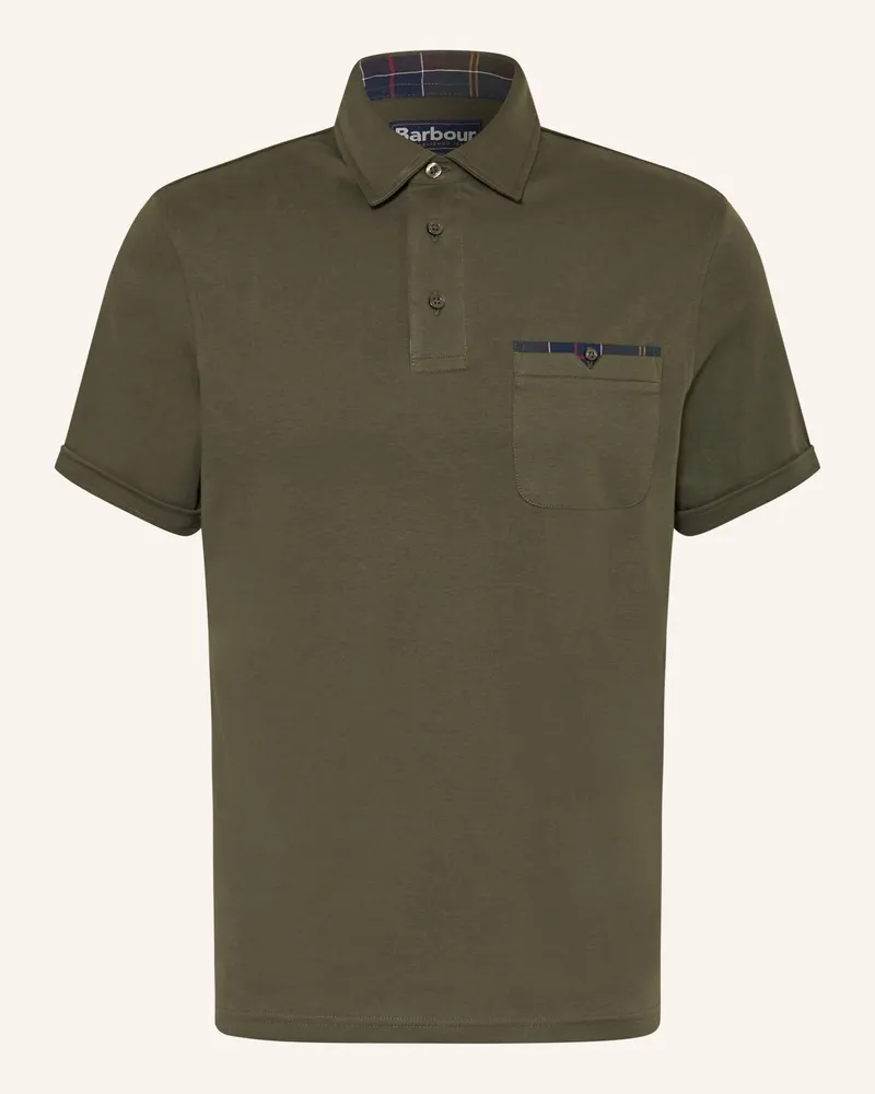 Barbour Jersey-Poloshirt PREM Dunkelgrün