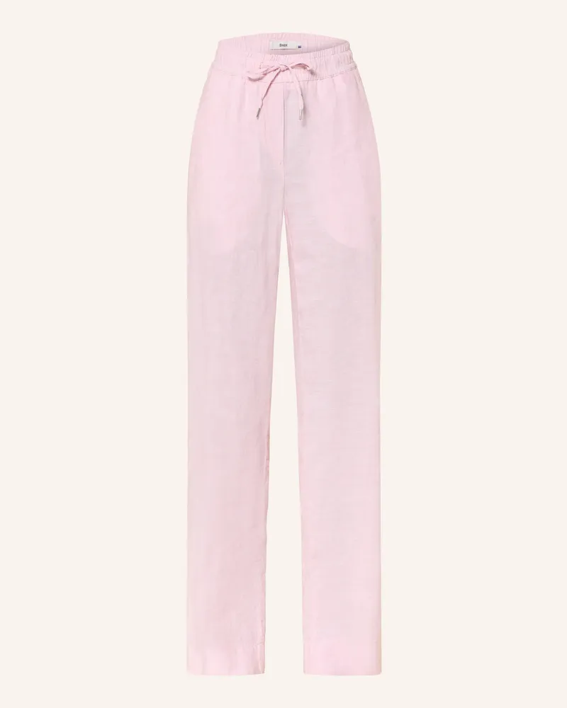 Brax Marlenehose FARINA aus Leinen Rosa