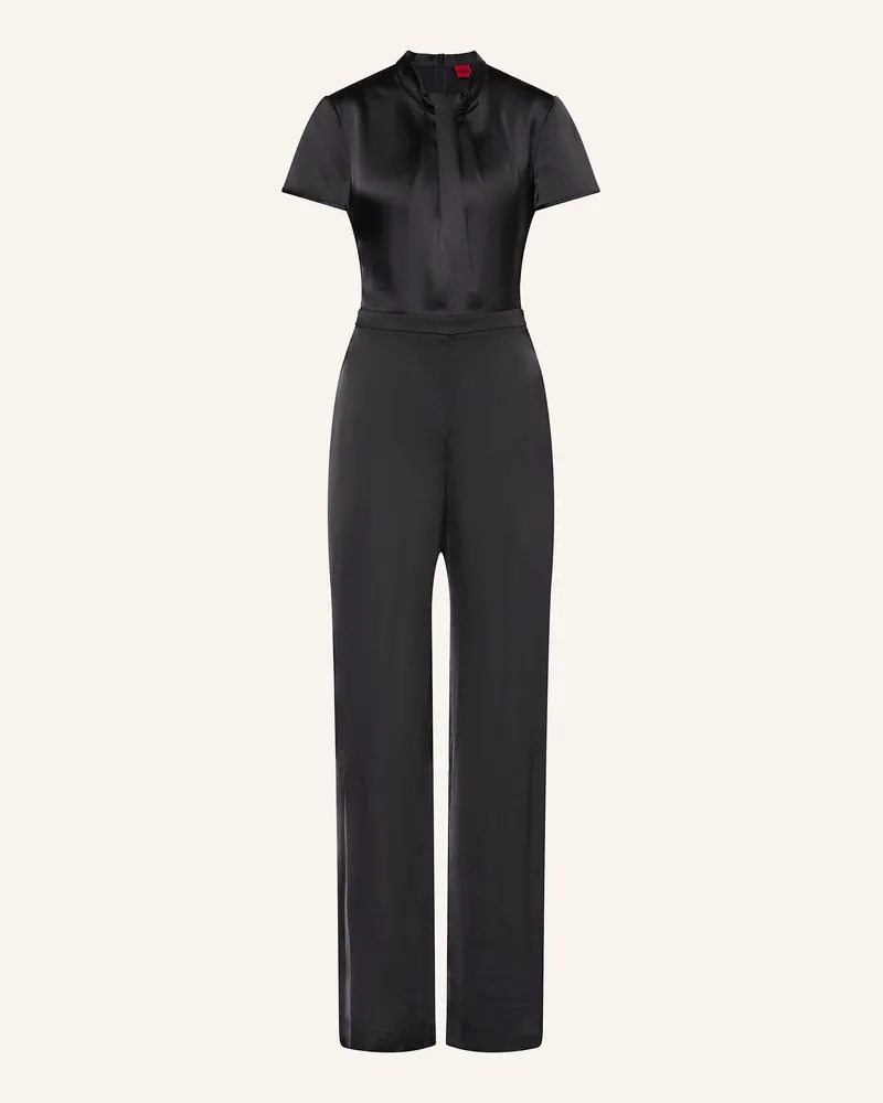 HUGO BOSS Satin-Jumpsuit KATENE Schwarz