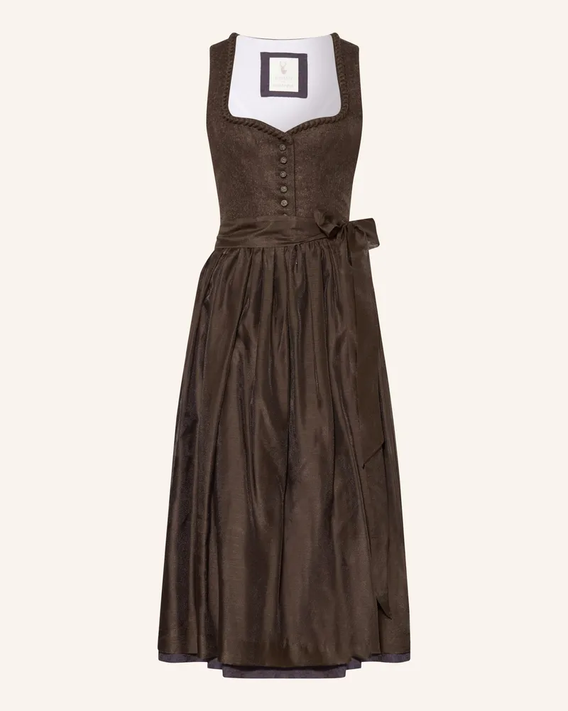 Johann & Johanna Dirndl Rothsee Im Materialmix braun Dunkelbraun