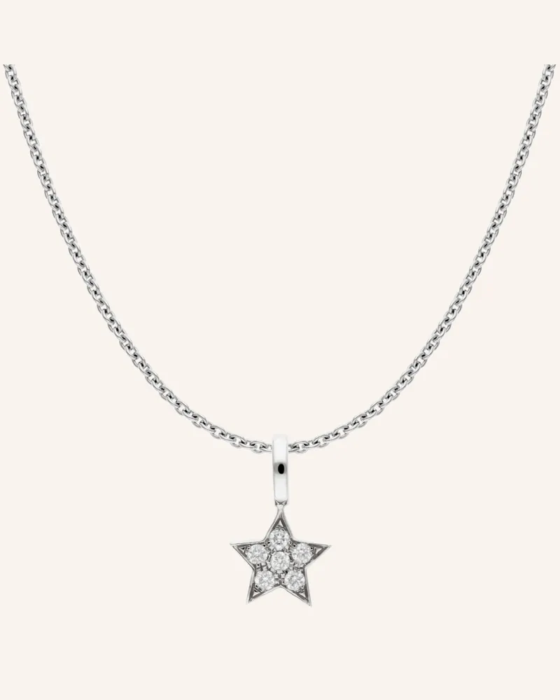 CADA Kette Tiny Star silber Weissgold