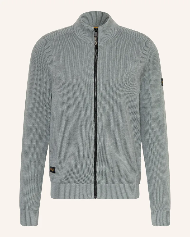 Camel Active Strickjacke blau Dunkelgrau