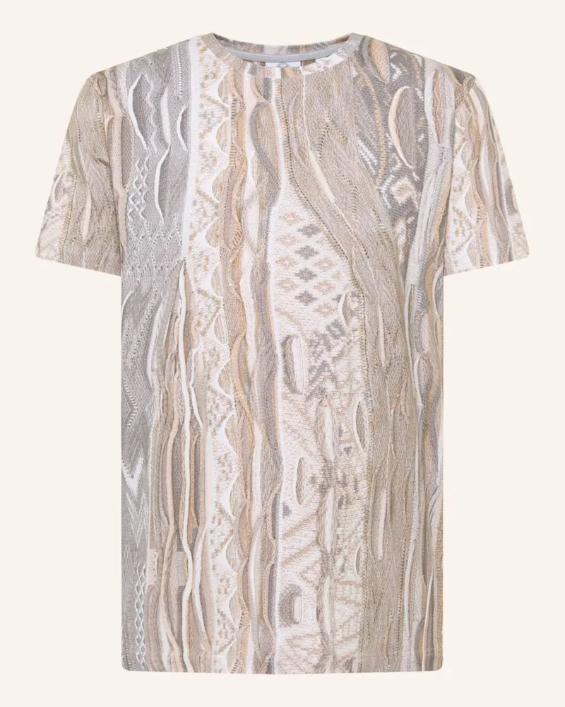 Carlo Colucci Alloverprint T-Shirt DI POLI Grau