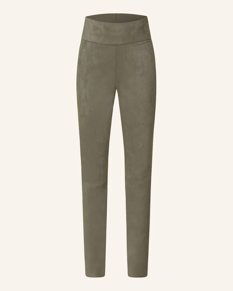 Juvia Leggings ELENA in Lederoptik Grau