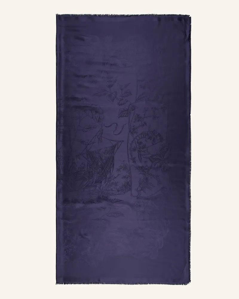 Ferragamo Seidentuch blau Dunkelblau