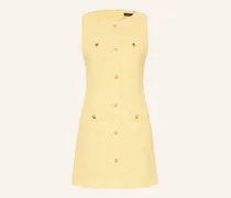 Bouclé-Kleid Mit Glitzergarn gelb