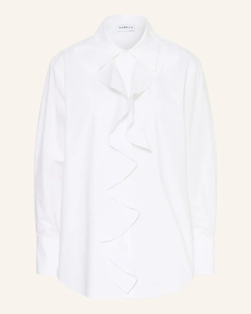 MARELLA Hemdbluse Mllfalesia Mit Volants weiss Weiss