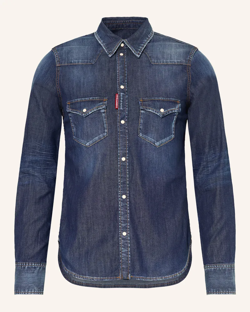 Dsquared2 Jeansbluse blau Dunkelblau