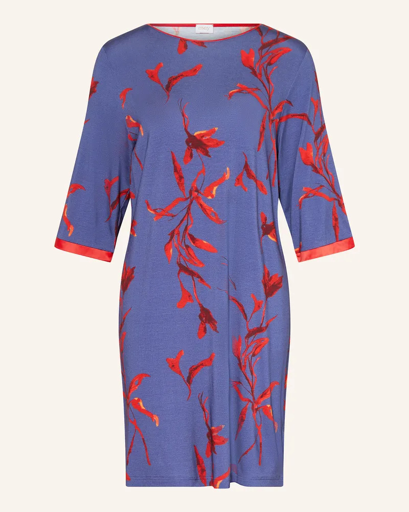 Mey Nachthemd Serie ROYAL GARDEN mit 3/4-Arm Dunkelblau