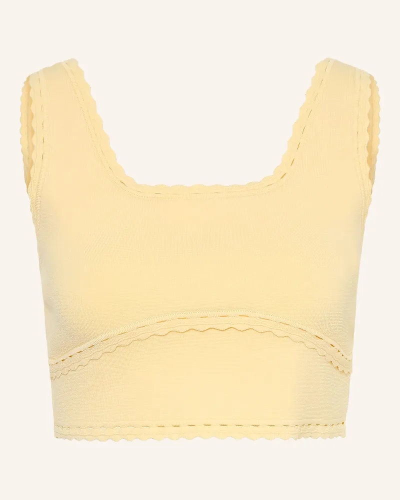Sandro Cropped-Stricktop Hellgelb