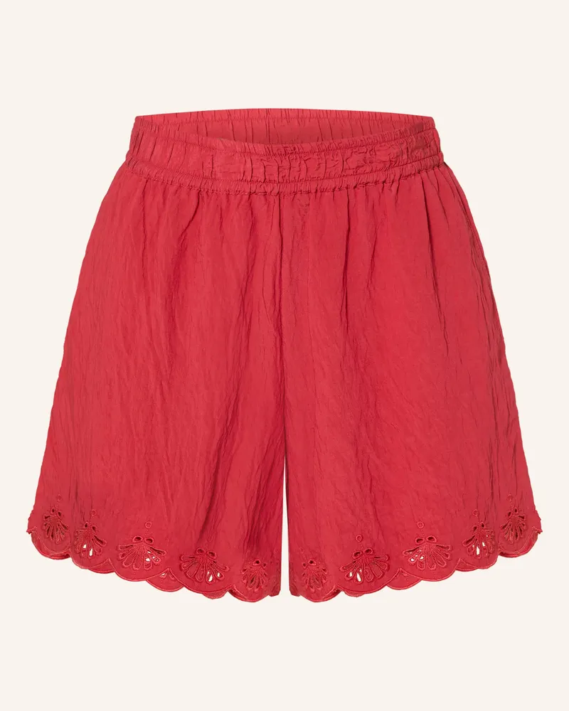 watercult Shorts Treasured Trove Mit Lochstickereien rot Rot