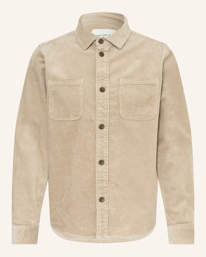 LES DEUX Cord-Overshirt beige Beige