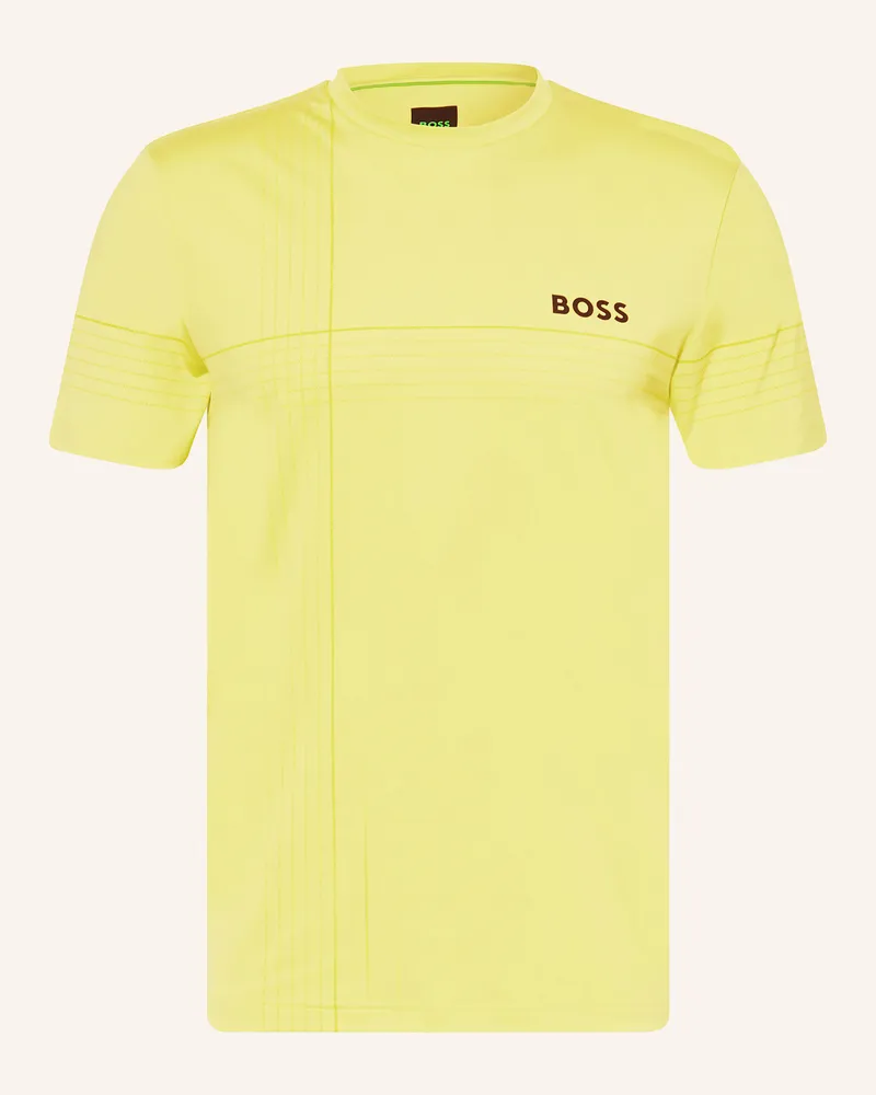 HUGO BOSS T-Shirt Check Toc gruen Hellgrün