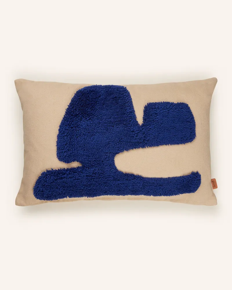 ferm LIVING Dekokissen LAY mit Daunenfüllung Hellbraun