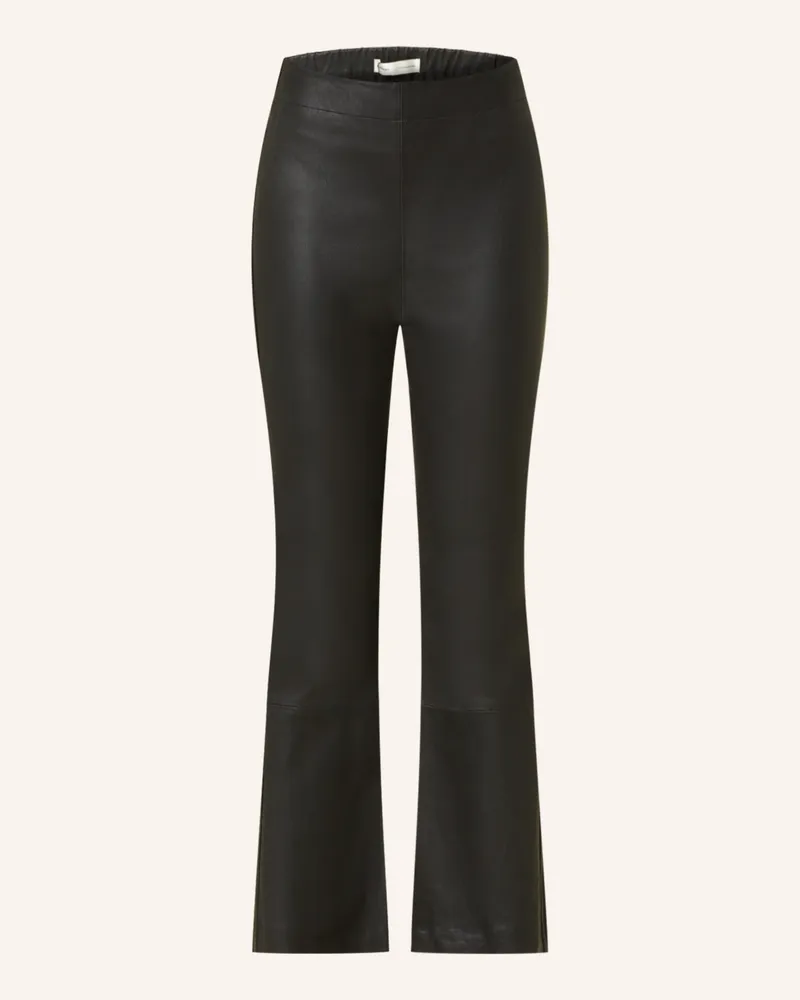 InWear 7/8-Hose CEDAR aus Leder Schwarz