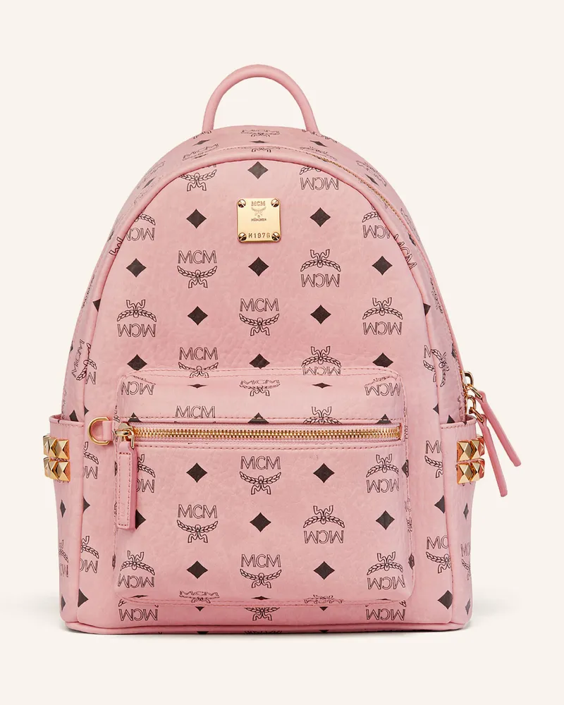 MCM Rucksack Stark Small Mit Nieten rosa Rosa