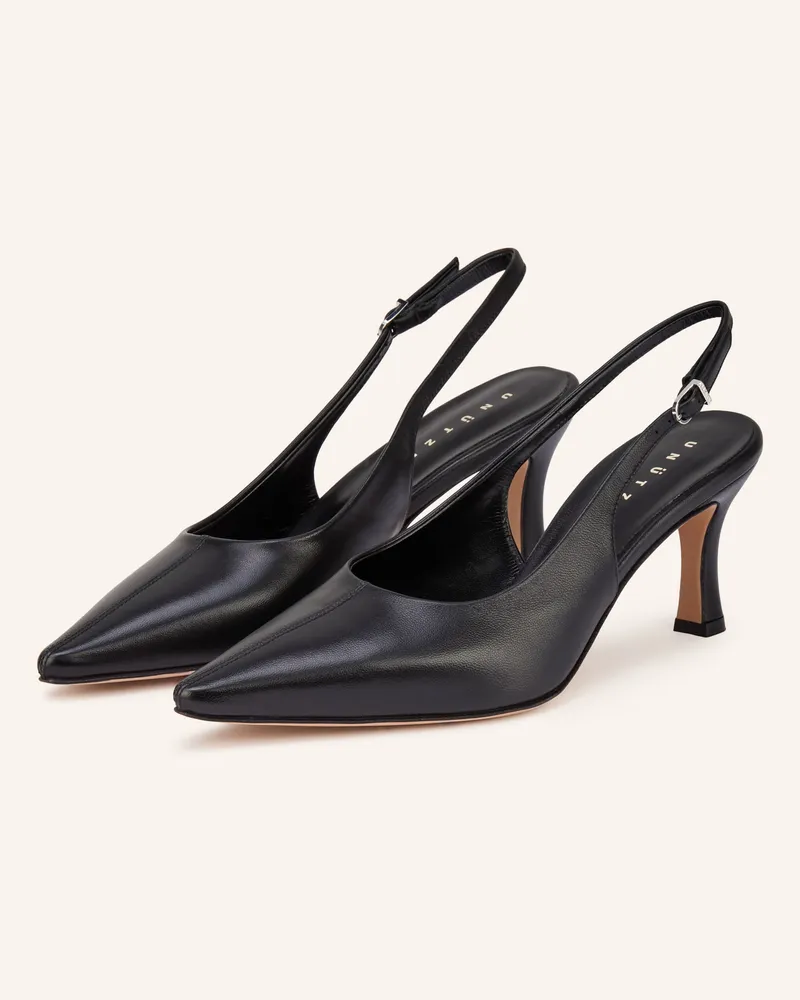 Unützer Slingpumps schwarz Schwarz