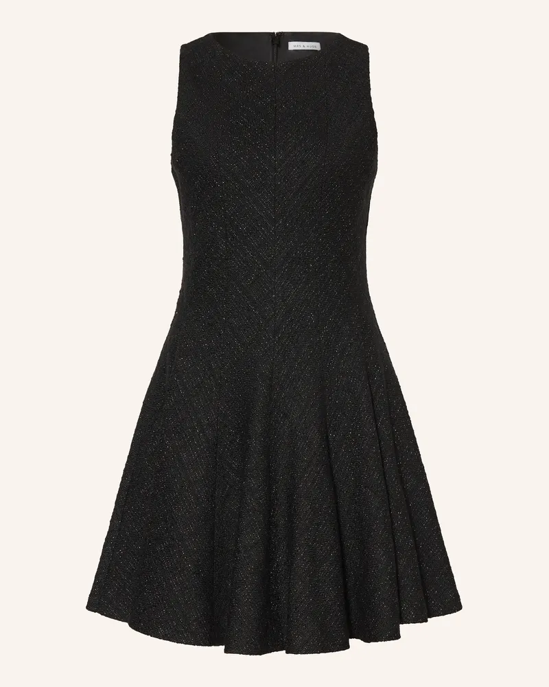 Mrs & HUGS Cocktailkleid aus Tweed mit Glitzergarn Schwarz