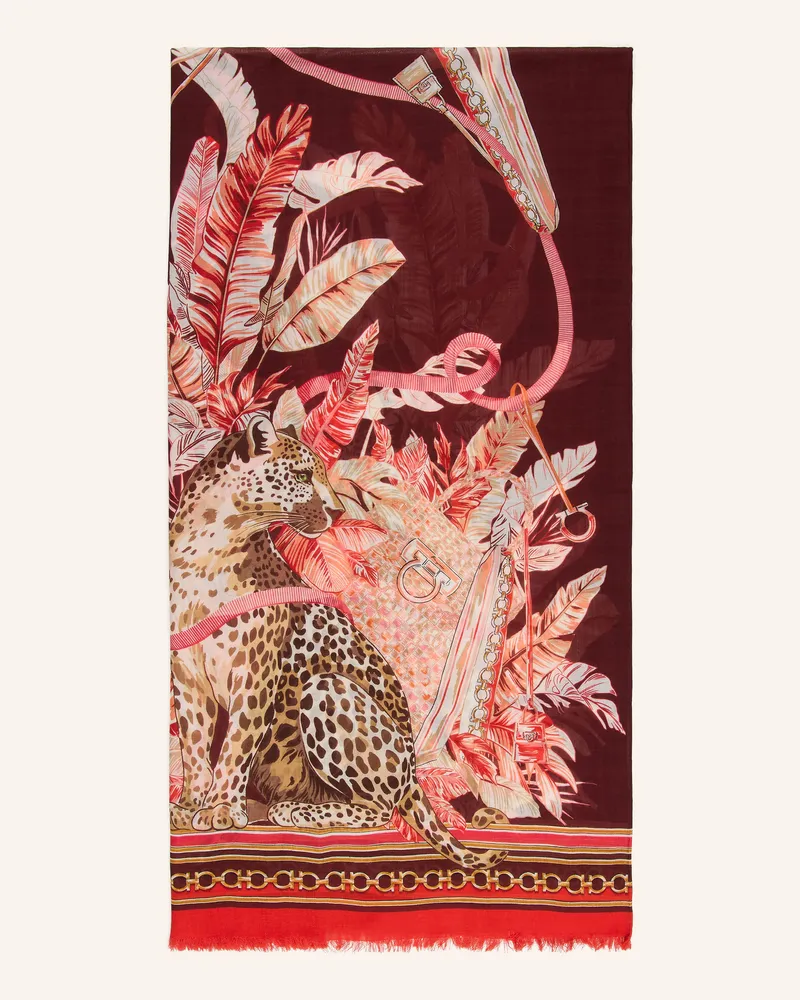 Ferragamo Schal Felindra rot Dunkelrot