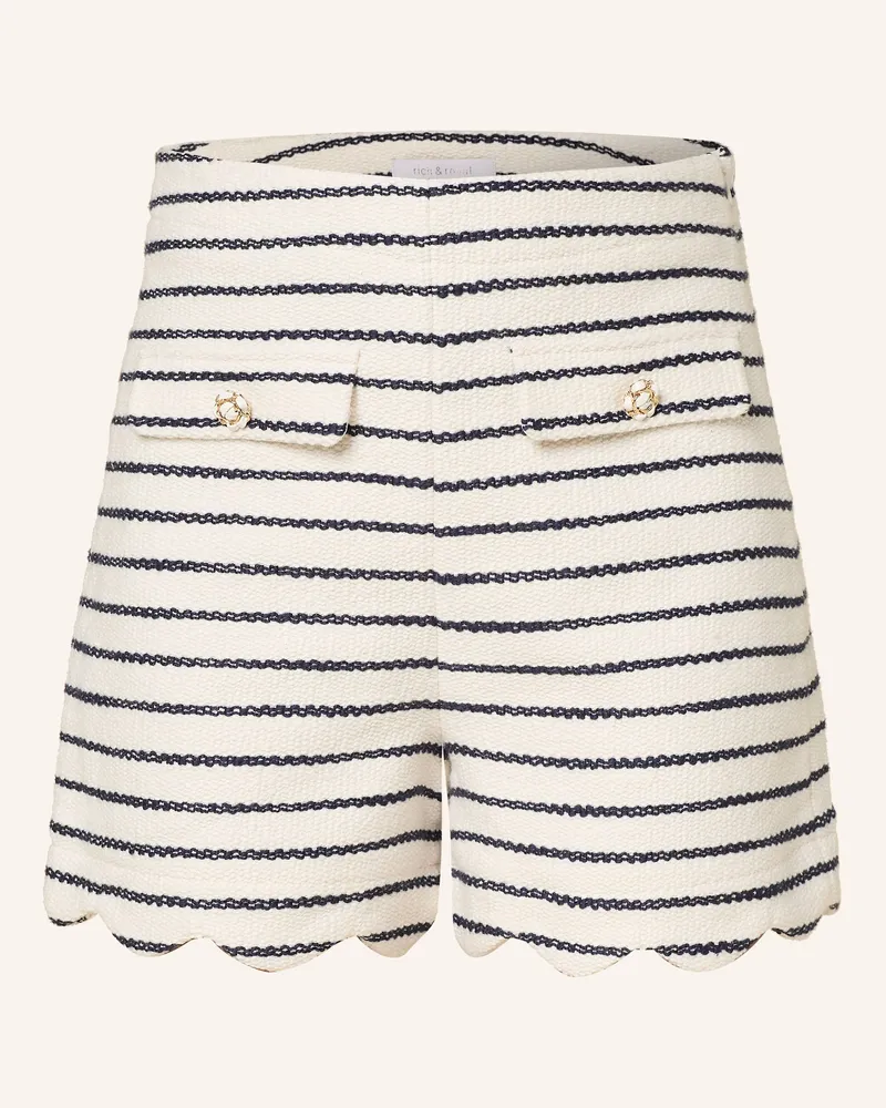 Rich&Royal Bouclé-Shorts Weiss