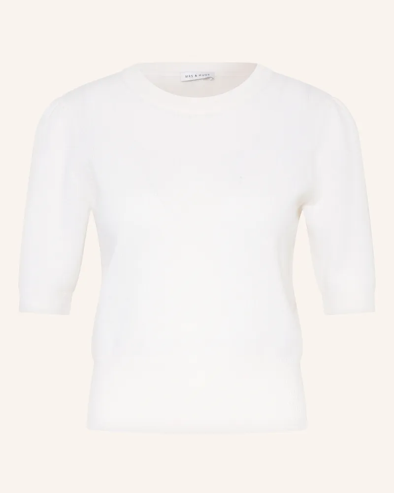 Mrs & HUGS Pullover mit Cashmere Weiss