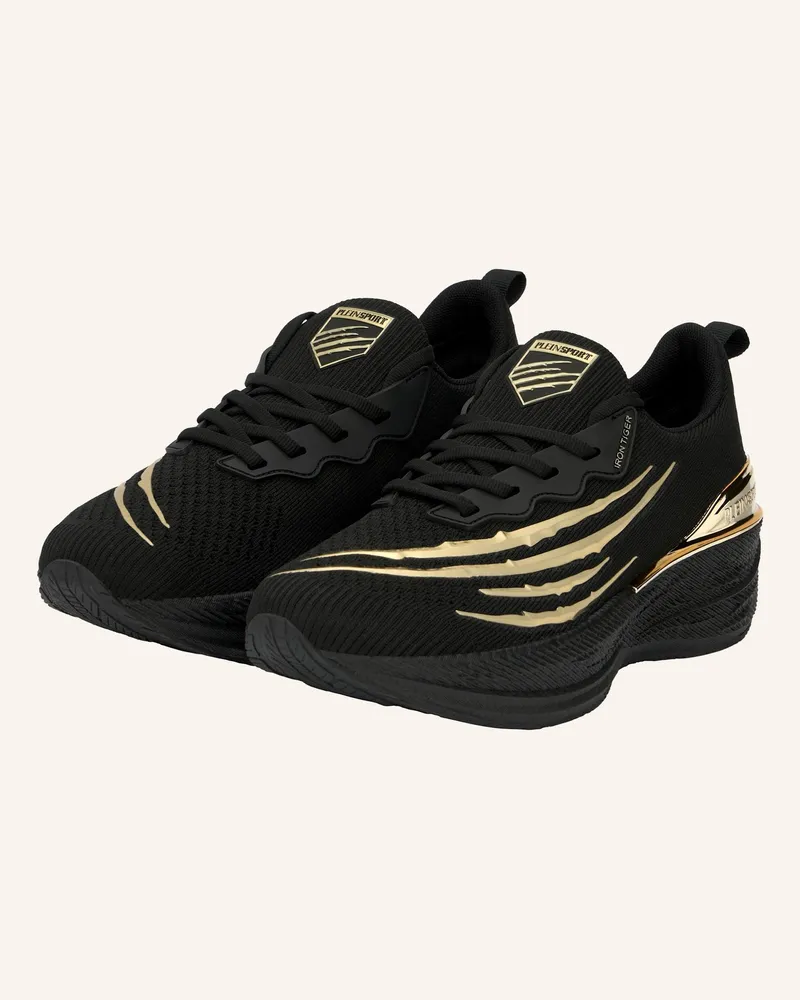 Philipp Plein Lo-Top Turnschuhe Tiger schwarz Schwarz