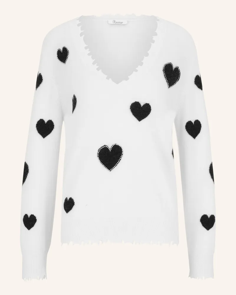 Princess goes Hollywood Pullover mit Schmucksteinen Weiss