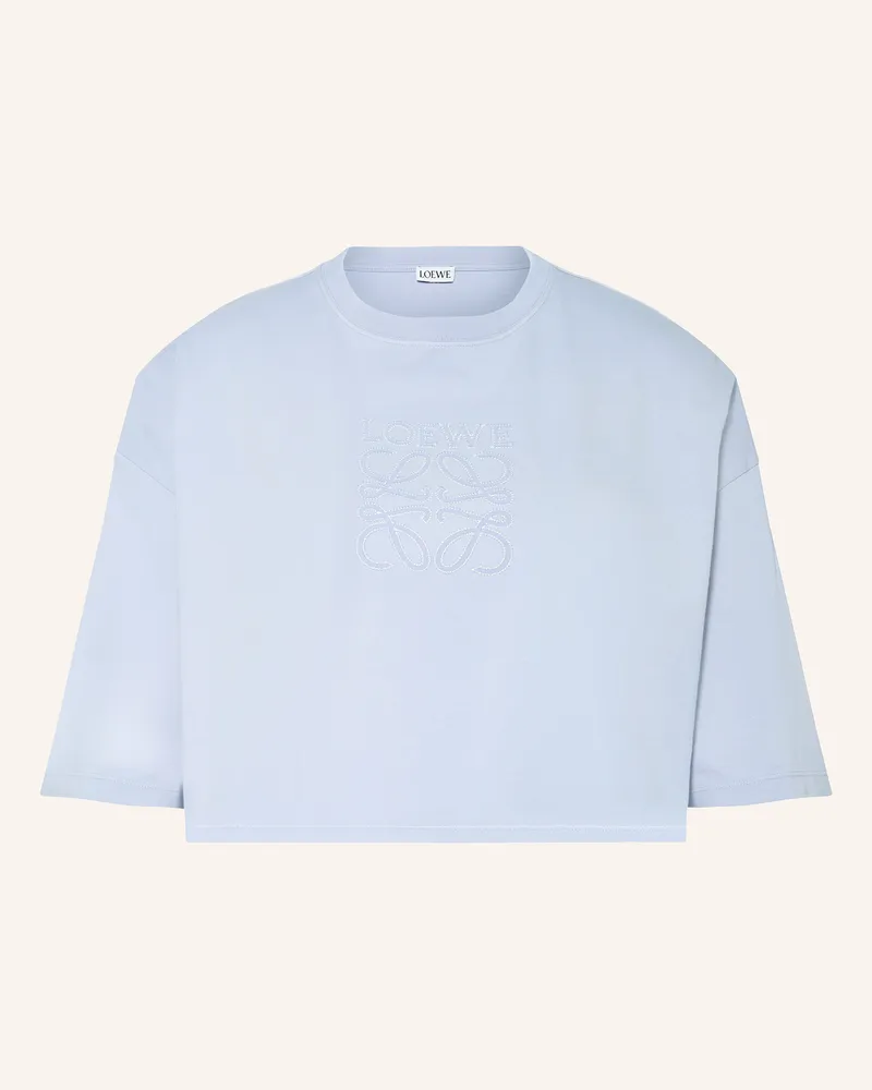 Loewe Cropped-Shirt Hellblau