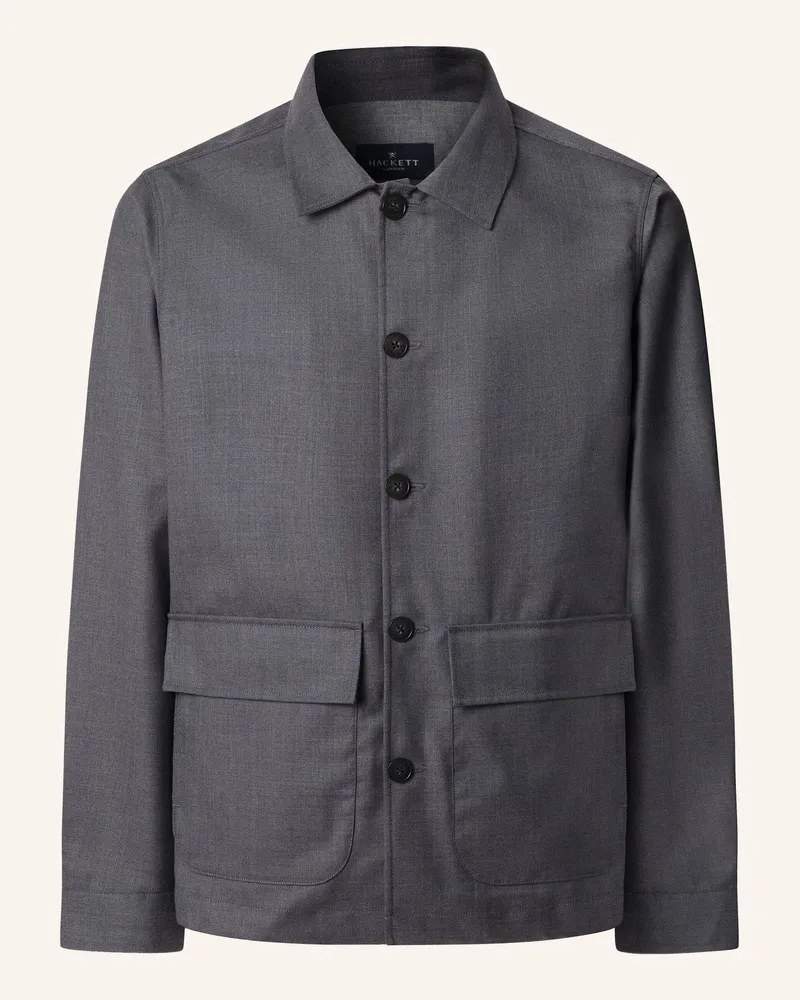 Hackett Fieldjacket WOOL OVERSHIRT Dunkelgrau