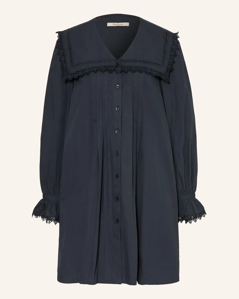 Barbour Kleid Mit Spitze blau Dunkelblau