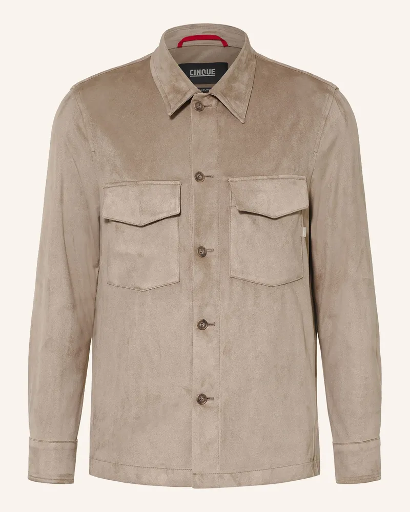 cinque Overshirt Cimulti In Lederoptik beige Taupe