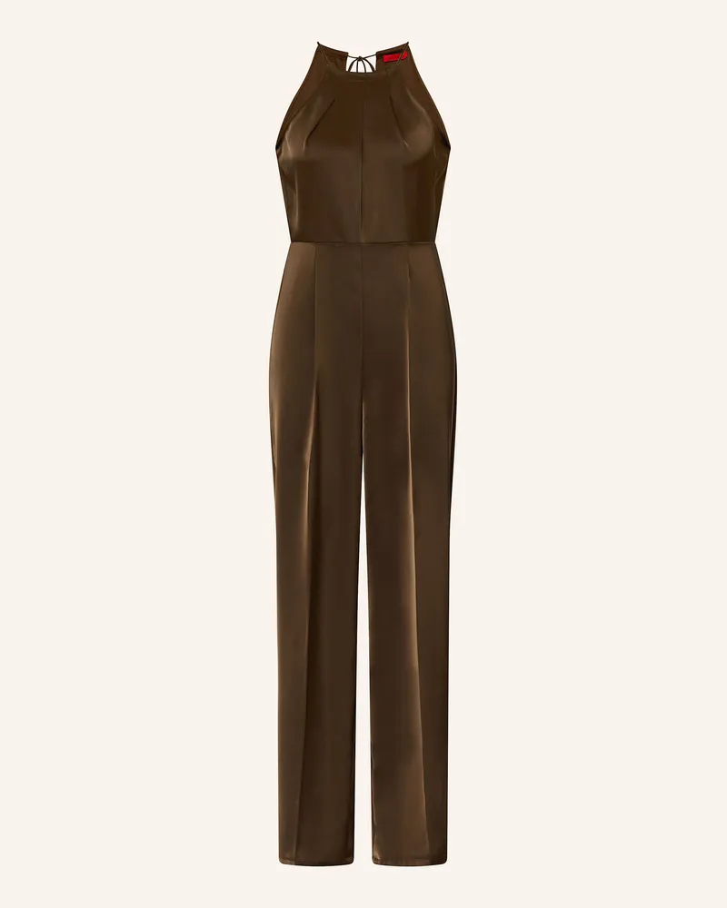 MAX&Co. Satin-Jumpsuit Dunkelbraun