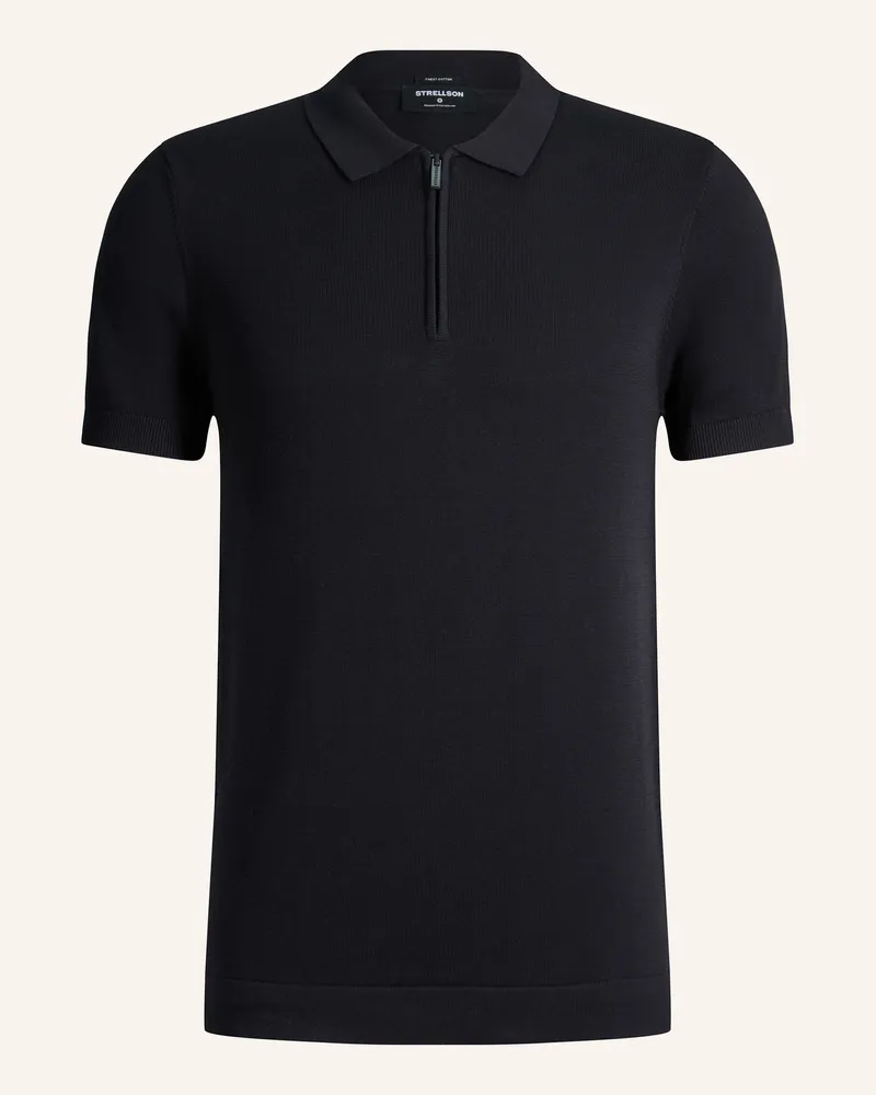 Strellson Zip-Poloshirt Vincent blau Dunkelblau